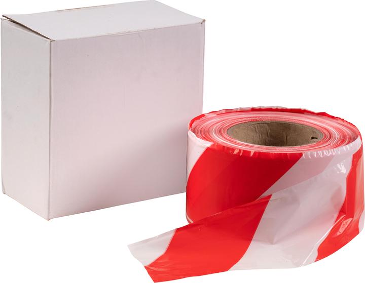 Actual product image Kerbl Folien-Absperrband 100m x 80mm - geblockt Abrollbox