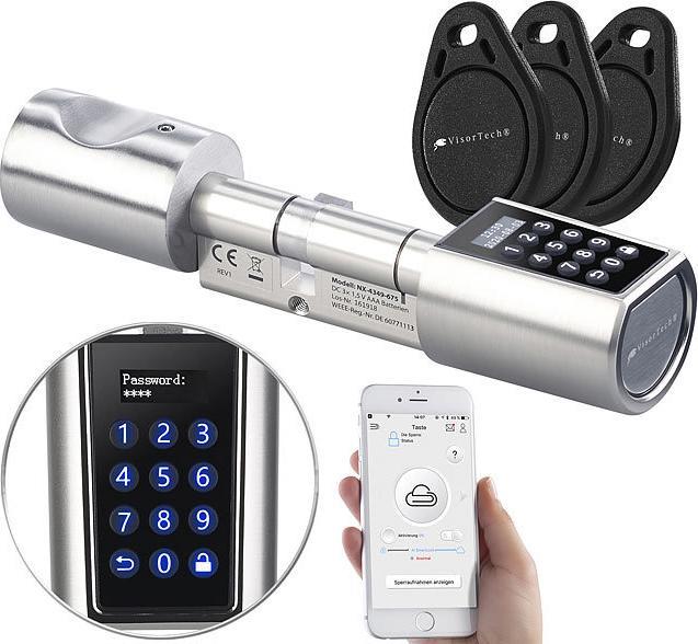 Produktbild VisorTech Elektronischer Tür-Schliesszylinder (Elektronische Zahlenkombination, Schlüsselkarte)