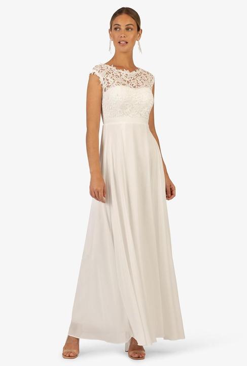 Actual product image Kraimod Chiffon Flowy Skirt with Satin Lining, Front Waistband, Mesh and Lace Top, Cut-Out Back (34)