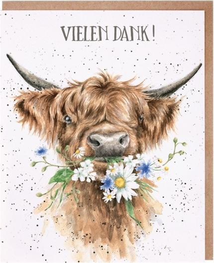 Wrendale Design Dankeskarte - Hochlandkuh VIELEN DANK Wrendale Designs (1 pcs.)