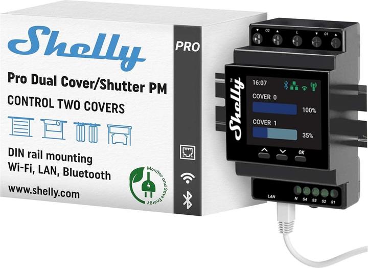 Productafbeelding Shelly Pro Dual Cover PM (Schakelaandrijving)