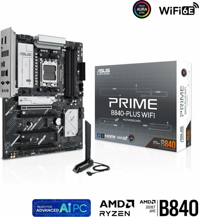 Productafbeelding ASUS PRIME B840-PLUS WIFI (AM5, AMD B840, ATX)