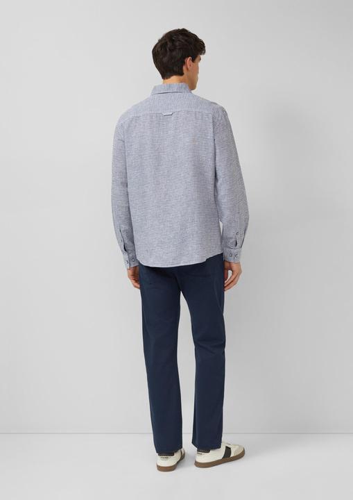 Immagine prodotto s.Oliver Regular Fit: Langarmhemd aus Leinenmix mit Streifen (L)