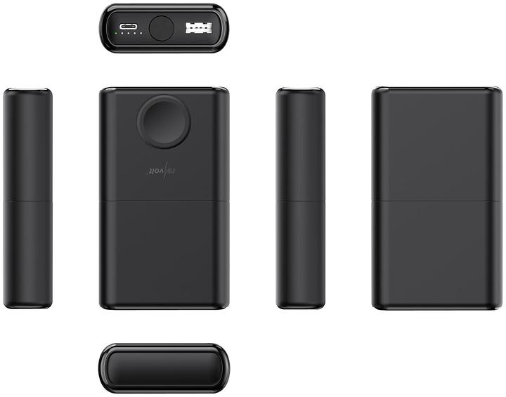 Produktbild Revolt 3in1-Wireless-Powerbank für iPhone & AppleWatch (10000 mAh, 22.50 W, 37 Wh)