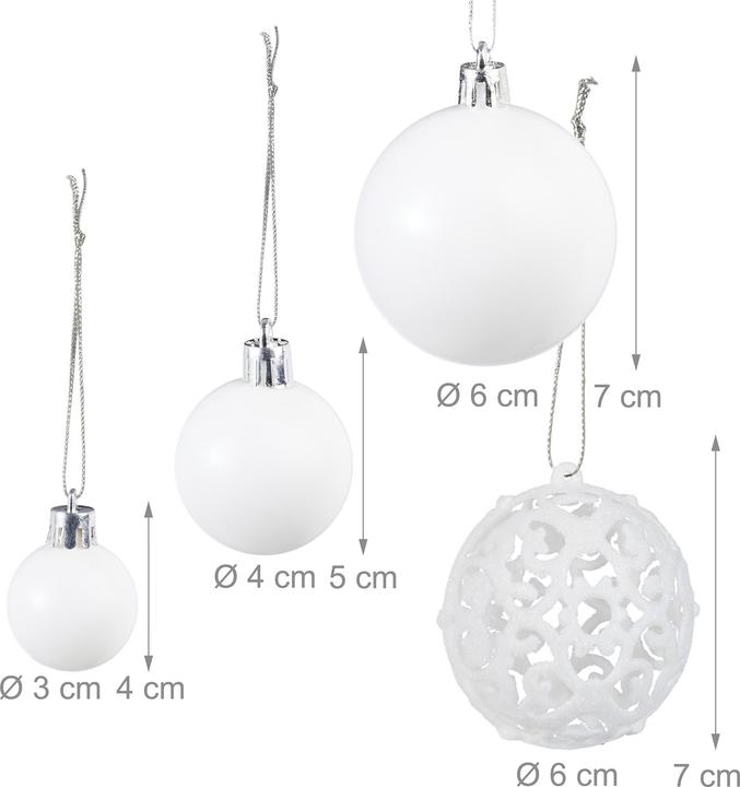 Actual product image Relaxdays Christmas baubles set (50 -part)