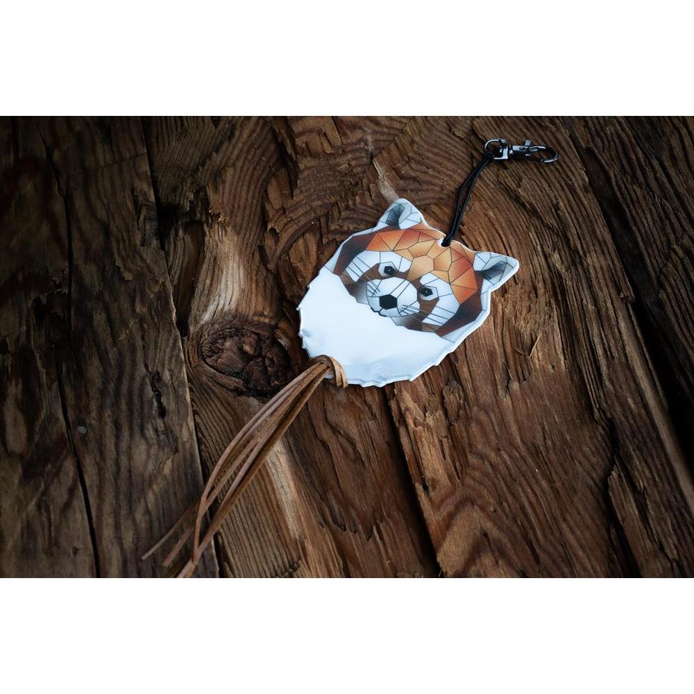 Thumbnail - Softreflector, Unisex, Schlüsselanhänger, Roter Panda, Weiss, Silber