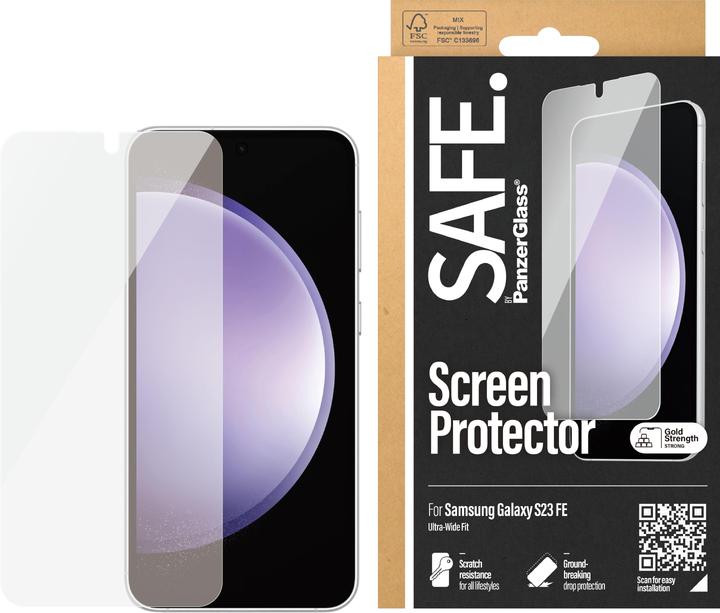Actual product image PanzerGlass SAFE. Screen Protector Ultra-Wide Fit (1 pcs., Samsung Galaxy S23 FE)