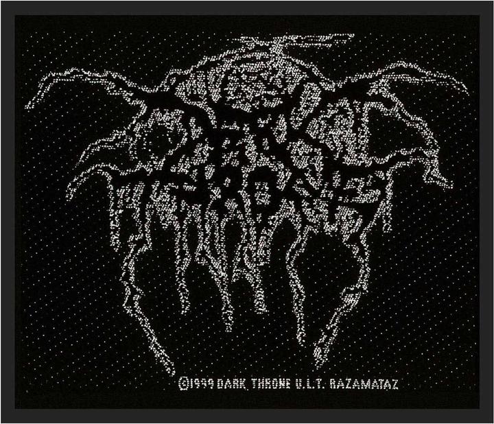 Produktbild Darkthrone Logo Patch Lurex gewebter Stoff (10 x 10 cm)