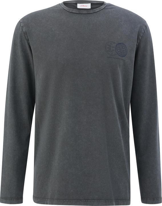 Produktbild s.Oliver T-Shirt Gewaschenes Longsleeve mit Print-Detail (S)