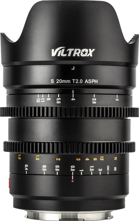 Actual product image Viltrox L-20mm T2.0 S Full Frame. Manual focus cine lens for Panasonic L mount, 20mm/T2.0 (L-Mount, full size)