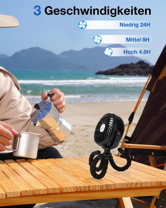 Produktbild AidSci Tragbarer Ventilator mit flexiblem Stativ