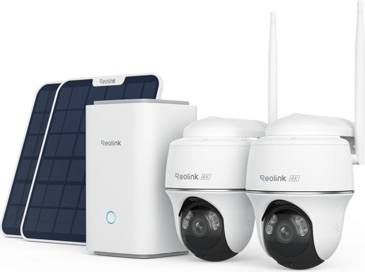Image du produit Reolink 2x B440 4K PT Cam??ra Wifi + Solaire + Hub (3840 x 2160 pixels)