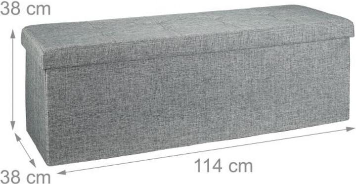 Image du produit Relaxdays Pouf de rangement pliant repose-pied (38 cm)