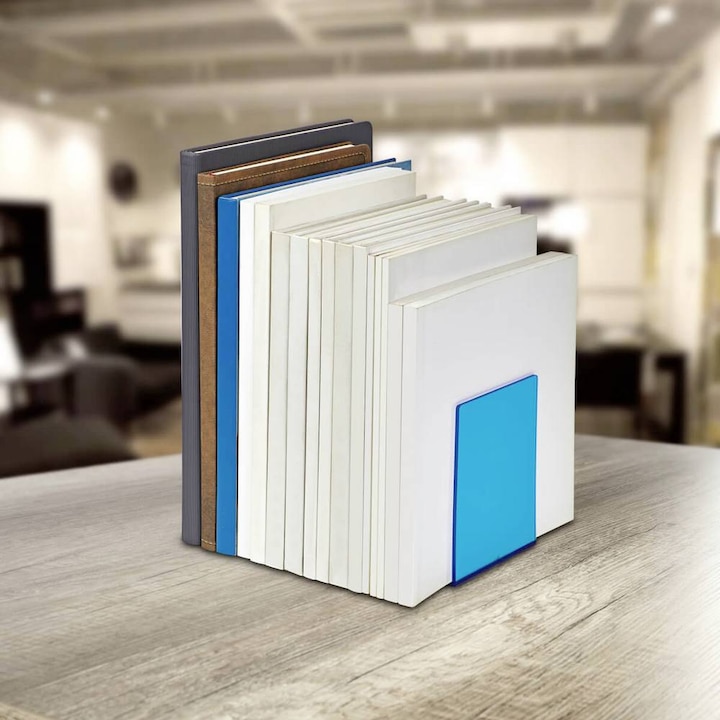 Image du produit Maul Serre-livres 10x10x13cm 3513631 bleu transparent 2 pièces (10 x 10 x 13 cm)