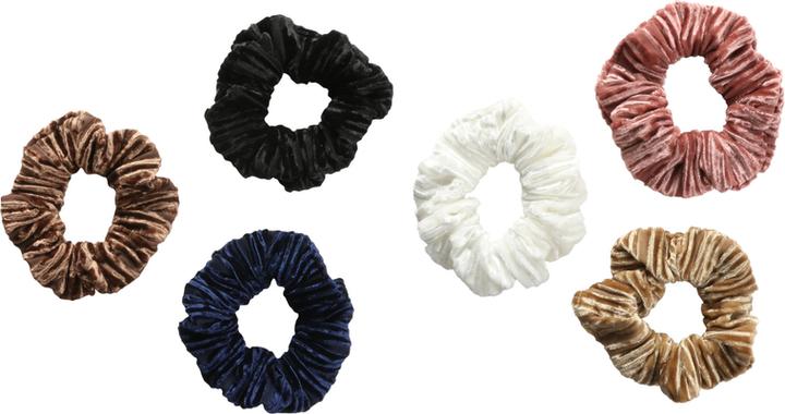 Immagine prodotto Trisa Moda Scrunchy Nero, Marrone, Blu 3 pezzi. (Elastico per capelli)