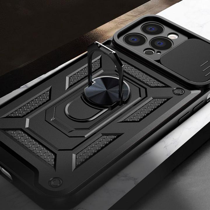 Produktbild Hurtel Hybrid Armor Camshield case for iPhone 14 Pro armored case with camera cover pink (Apple iPhone 14 Pro)