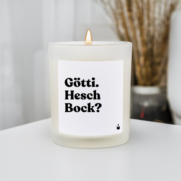 Actual product image Chatty Candles Duftkerze Flowery Götti. Hesch Bock?