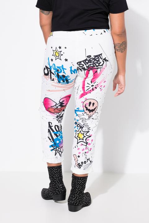 Produktbild Angel of Style Hose, Joggpants, Crinkle mit Grafitti, Elastikbund (46)