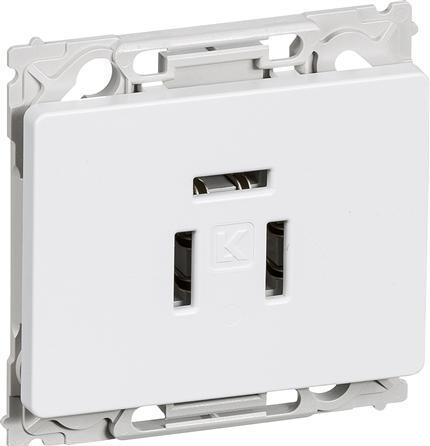 Produktbild LK Teleudtag OPUS66 3 pol indsats, MD94B Farve: hvid