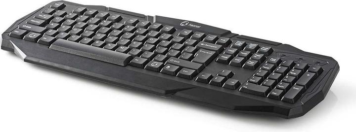 Actual product image Nedis Wired Gaming Keyboard Gaming keyboard with cable USB 2.0 US keyboard layout Schwa (Eng. Int., Cable)