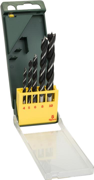 Actual product image Bosch Zubehör Wood drill bit set, 5-piece, 4 - 10 mm (4 mm, 5 mm, 6 mm, 8 mm, 10 mm)