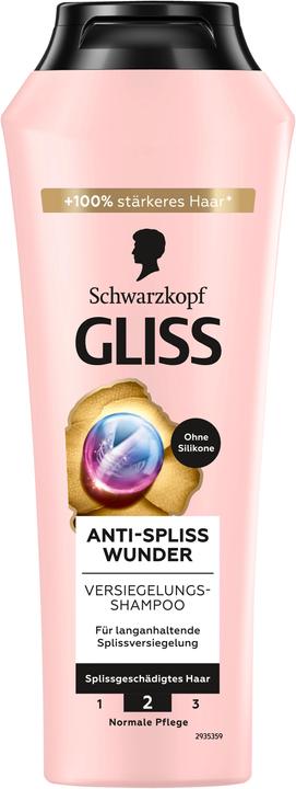 Gliss Sealing Shampoo Split Hair Miracle 250ml, Shampoo with Ionic Complex & Grape Seed Oil, S (250 ml, Liquid shampoo)