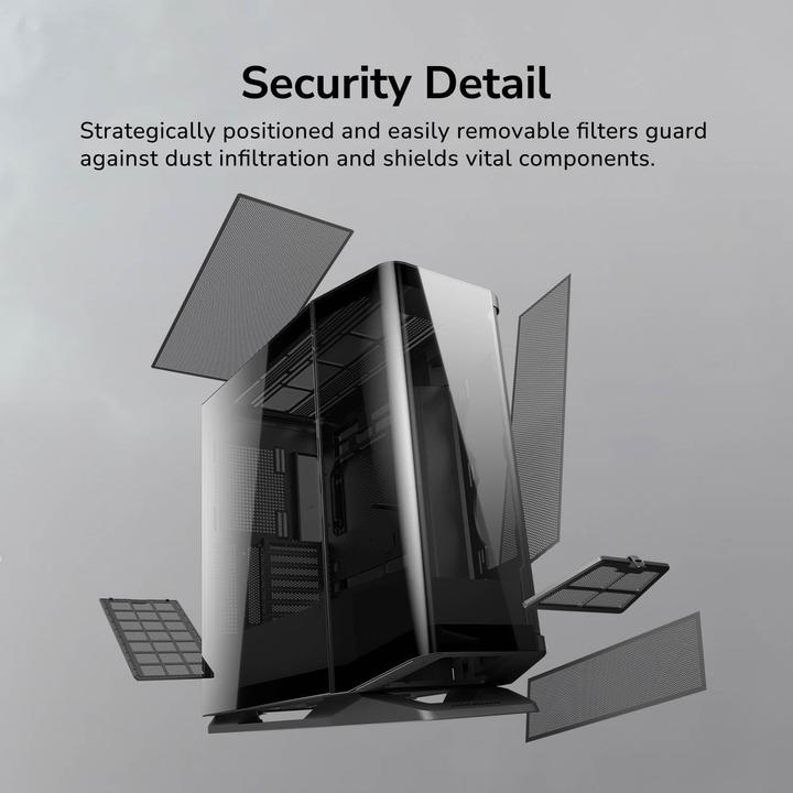 Actual product image Cougar Boitier Moyen Tour E-ATX FV270 RGB avec panneaux vitrés (Noir) (ATX, mATX, Mini-ITX, SSI CEB)