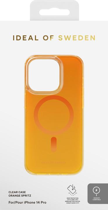 Actual product image iDeal Of Sweden Magsafe Designer Hard-Cover Orange Spritz clear (Apple iPhone 14 Pro)