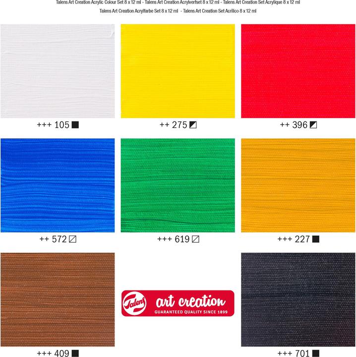 Produktbild Talens Acrylfarbe Art Creation 8er Set, Mehrfarbig (12 ml)
