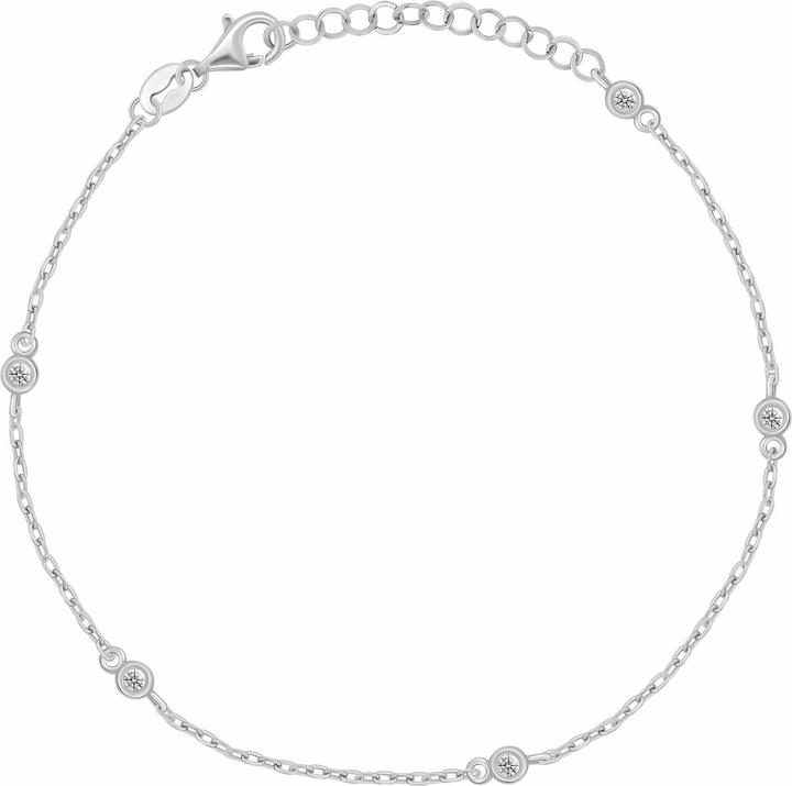 Immagine prodotto Brilio Silver - Silver leg bracelet with zircons ANK107W