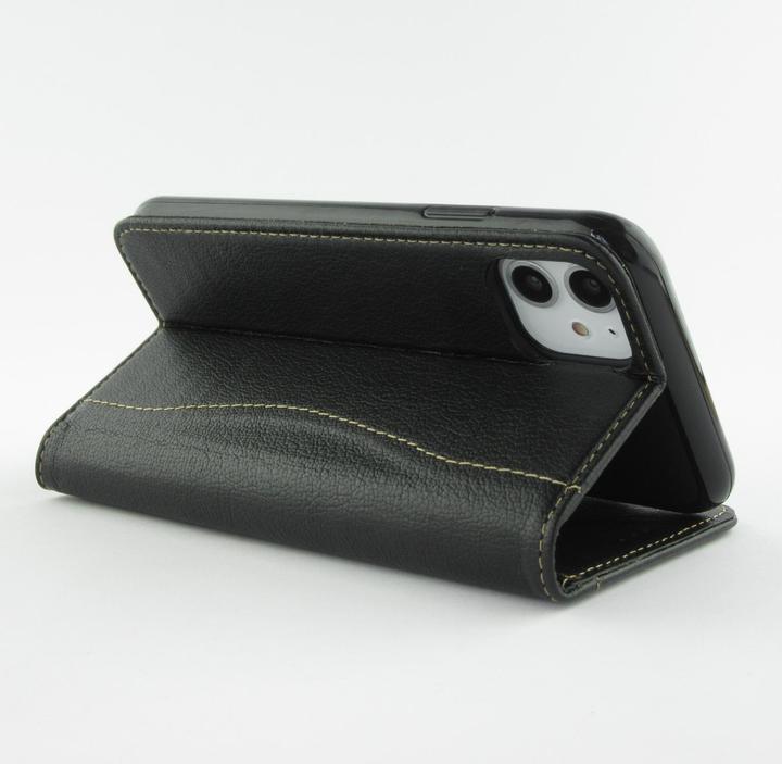 Actual product image Fierre Shann Fourre Flip cuir véritable (Apple iPhone 14 Pro Max)