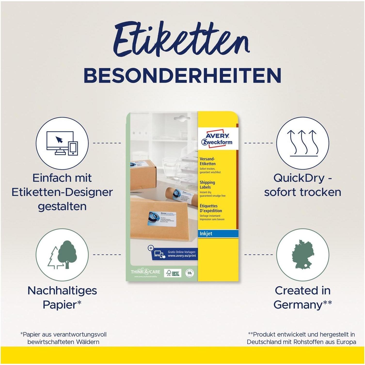 Thumbnail - Avery, Etiketten, Versandetiketten