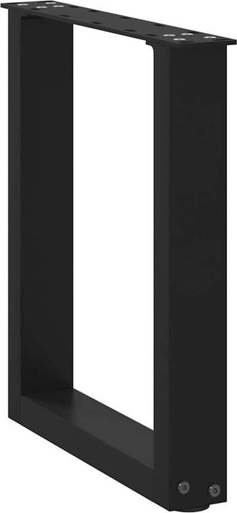 Actual product image vidaXL Coffee table legs U-shape 2 pcs. black 38x(42-43) cm steel table leg