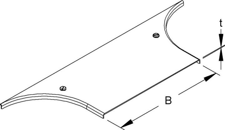 Actual product image Niedax NIE RTADVS 400 cover for mounting T-piece, width 405 mm t=2.0 mm strip