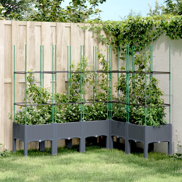 Actual product image VidaXL Planter with trellis PP