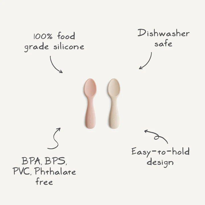 Actual product image Mushie Silicone spoon