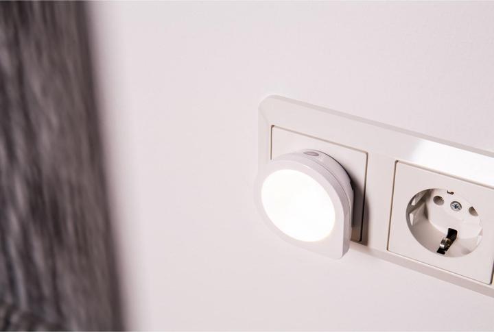Actual product image Müller Licht LED Sensor Night Light 1W 2 lm 2700 K warm white Apollo white with twilight sensor