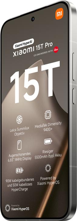 Produktbild Xiaomi 15T Pro (256 GB, Grau, 6.83", Dual SIM, 5G)