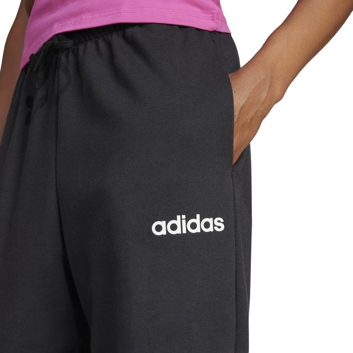Produktbild adidas Damen Essentials LINEAR French Terry Cuffed Pants, Black/White, XL (XL)