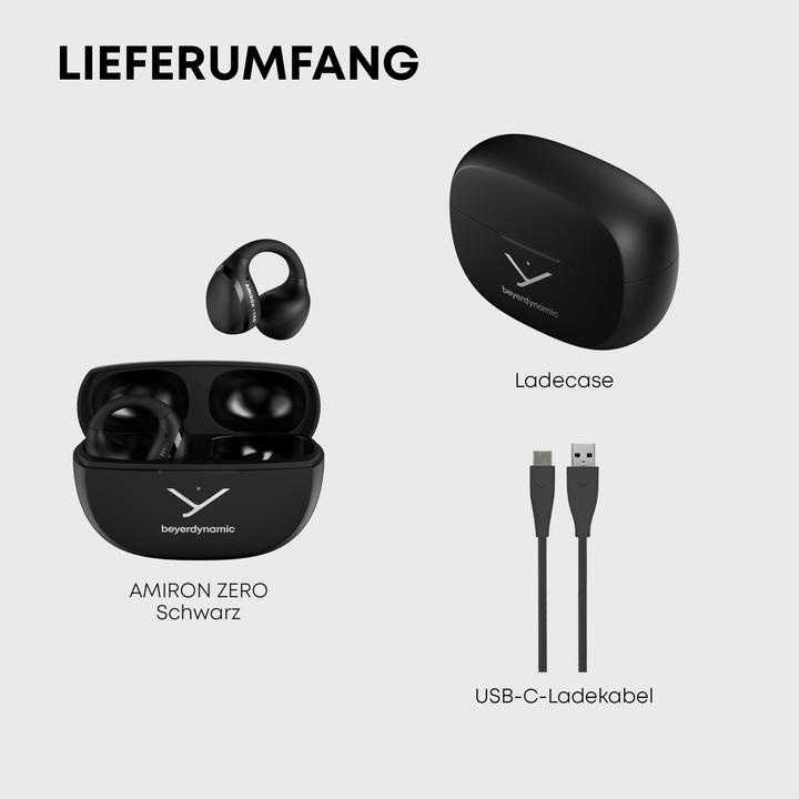 Produktbild Beyerdynamic Offene Clip-Ohrhörer AMIRON ZERO, Schwarz (6 h, Kabellos)