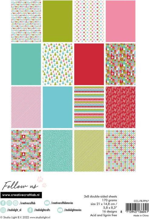 Actual product image art by marlene Designpaper "Holly Jolly" Friendz