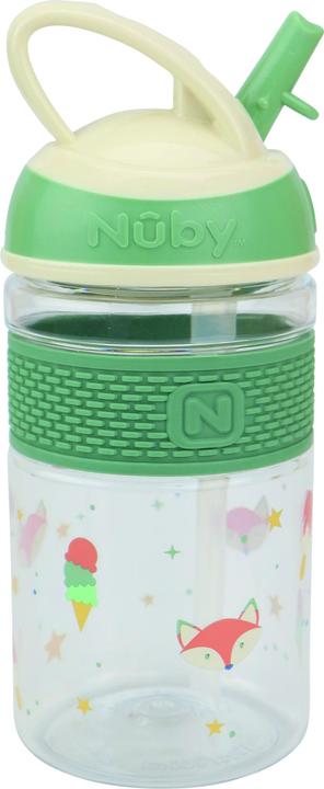 Immagine prodotto Nuby Tazza con cannuccia TRITAN con bocchino rigido e manico (360 ml)