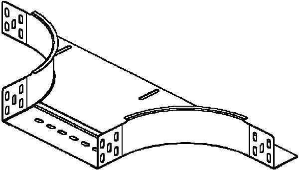 Actual product image Niedax NIE RTA 60.600 E3 add-on T-piece 60x602mm w.unperforated side rails (6 cm)