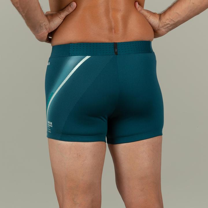 Produktbild Nabaiji Badehose Boxer Herren - 500 Fiti Lini grün (44)