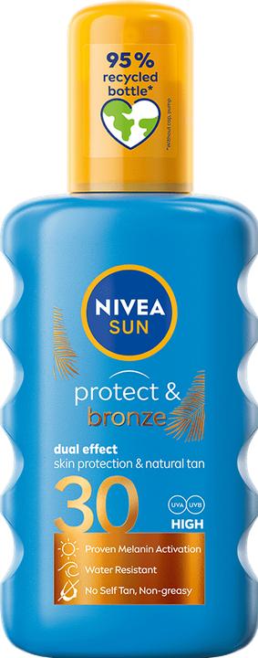 Produktbild NIVEA Sun Protect & Bronze Sun Spray (Sonnenspray, SPF 30, 200 ml, 230 g)