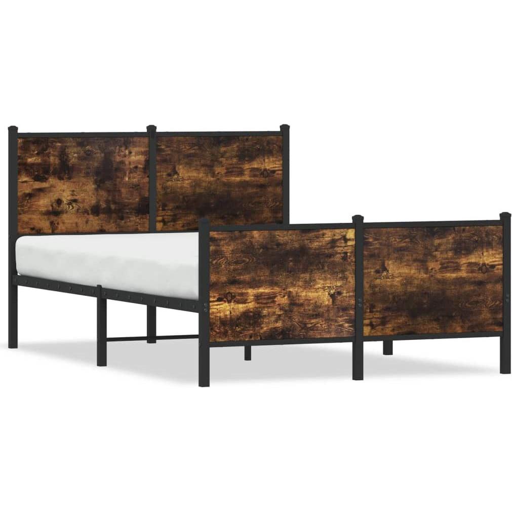 VidaXL, Bett, Bettgestell mit Kopf- und Fussteil 120 x 190cm (120 x 190 cm)