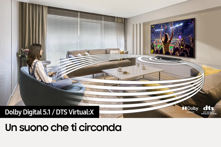Immagine prodotto Samsung Soundbar HW-S50B/ZF 3 canali 140W 2022, suono bilanciato e uniforme, music mode, tap sound (140 W, 3.0 canali)