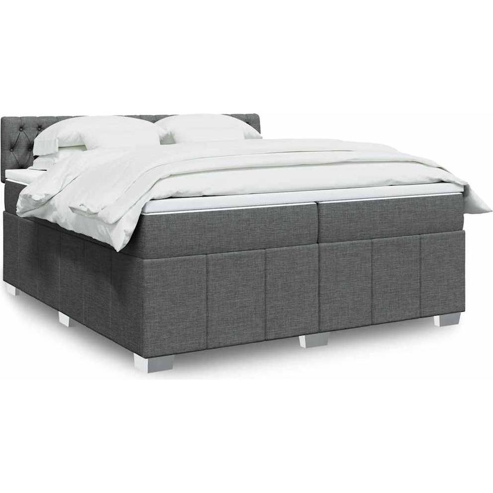 VidaXL, Bett, Bo x springbett mit Matratze 200 x 200 cm Stoff (200 x 200 cm)