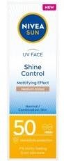 Produktbild NIVEA Sun Uv Face Shine Control Mattifying Face Cream With High Protection Spf50 Medium Tinted 50Ml (Sonnencreme Gesicht, SPF 50, 50 ml)