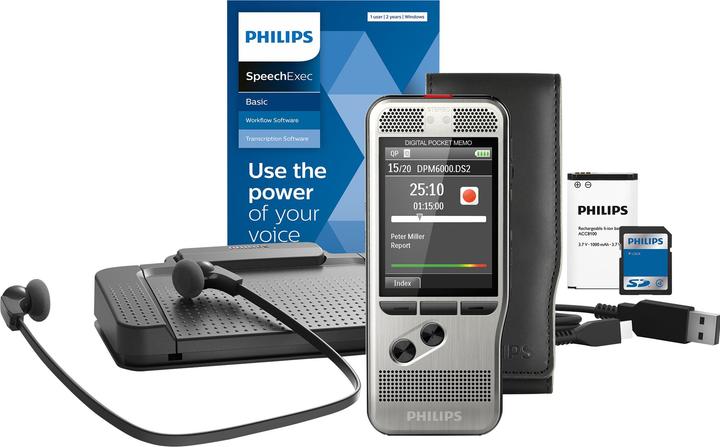 Image du produit Philips Mémo de poche DPM6700 ensemble de dictée et de lecture